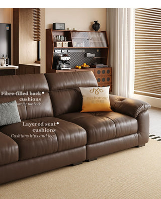 Fibre-filled back cushions