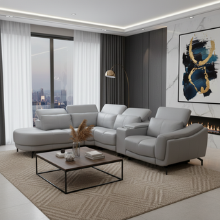 Miltonia Genuine Leather Electric Recliner Sofa