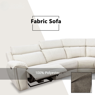 Enricus Fabric Adjustable Headrest Recliner Corner Sofa by Esteller (Pet Friendly & Easy Clean)