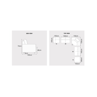 Orynel Fabric Corner Sofa (Sectional) by Esteller (Pet Friendly & Easy Clean)
