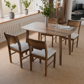 Geraline Wooden Dining Set (1+4)