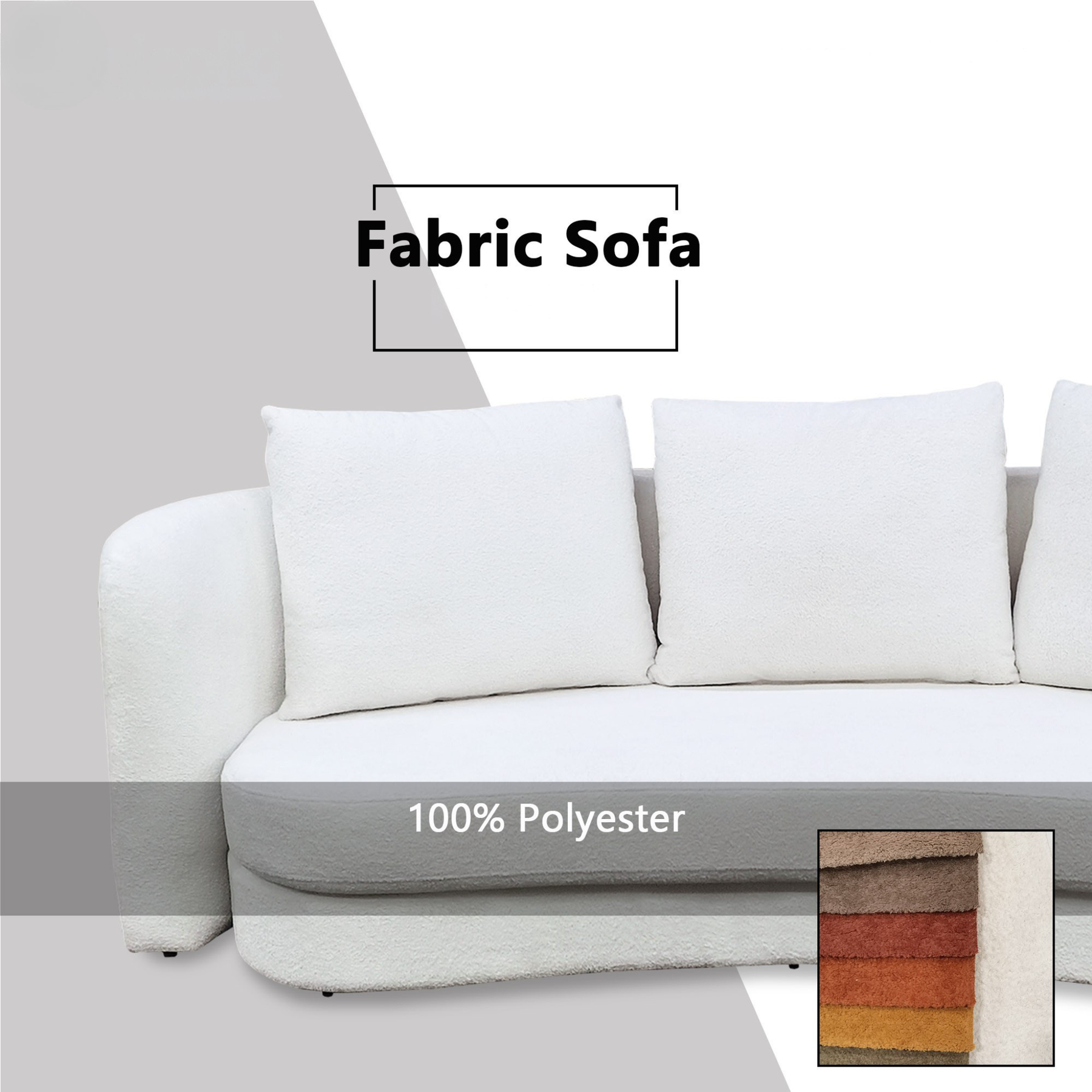 Lyros Fabric Sofa by Esteller (Pet Friendly & Easy Clean)