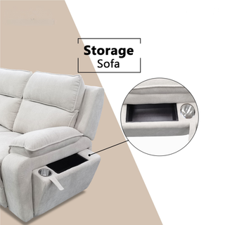 Belric Fabric Recliner Sofa by Esteller (Pet Friendly & Easy Clean)