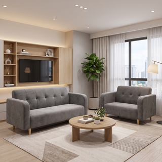 Mandel Fabric Sofa (Pet Friendly)