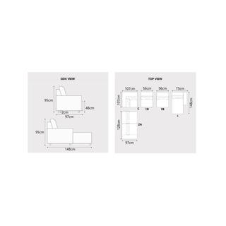 Yanor Fabric L-Shaped Corner Sofa (Sectional) by Esteller (Pet Friendly & Easy Clean)