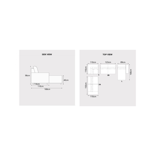 Nyros Fabric Adjustable Backrest L-Shaped Corner Sofa (Sectional) by Esteller (Pet Friendly & Easy Clean)