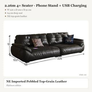 2.26m 4+ Seater · Phone Stand + USB Charging