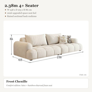 2.38m 4+ Seater · Frost Chenille