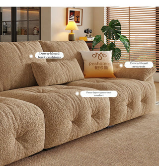 Down-blend back cushions and armrests