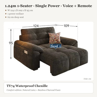 1.24m 1-Seater · Single Power · Voice + Remote