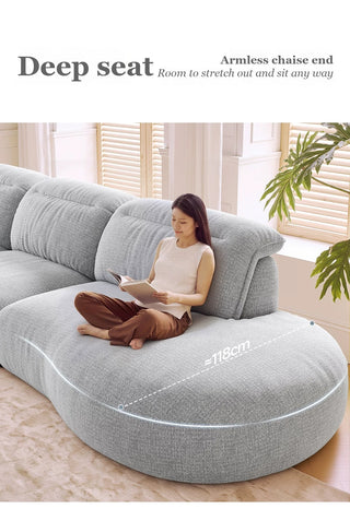Armless chaise end