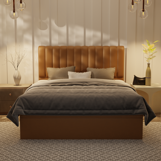 Delane Genuine Leather Storage Bed (Gas Lift)