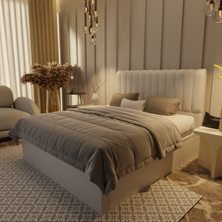 Delane Genuine Leather Storage Bed (Gas Lift)