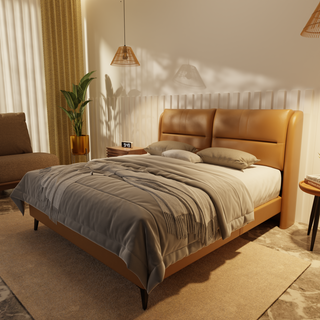 Linqe Genuine Leather Divan Bed Frame