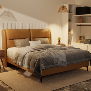 Linqe Genuine Leather Divan Bed Frame