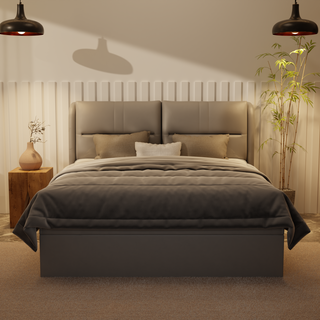 Linqe Genuine Leather Storage Bed (Gas Lift)