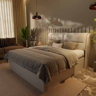 Linqe Genuine Leather Storage Bed (Gas Lift)