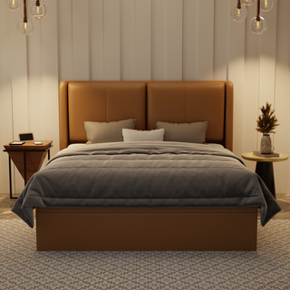 Grenne Genuine Leather Storage Bed (Gas Lift)