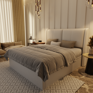 Grenne Genuine Leather Storage Bed (Gas Lift)