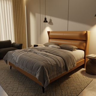 Kimble Genuine Leather Divan Bed Frame