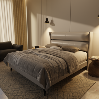 Kimble Genuine Leather Divan Bed Frame