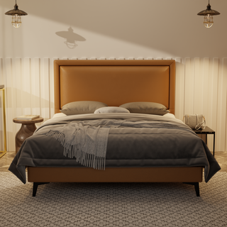 Jinny Genuine Leather Divan Bed Frame