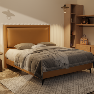 Jinny Genuine Leather Divan Bed Frame