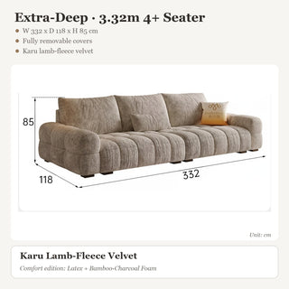 Extra-Deep · 3.32m 4+ Seater