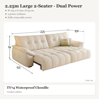 2.25m Large 2-Seater · Dual Power