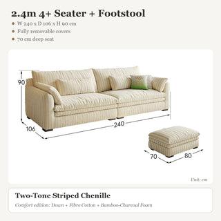 2.4m 4+ Seater + Footstool