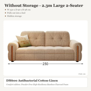 Without Storage · 2.3m Large 2-Seater