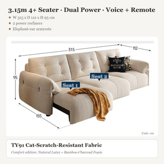 3.15m 4+ Seater · Dual Power · Voice + Remote