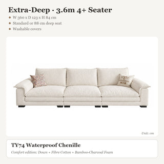 Extra-Deep · 3.6m 4+ Seater