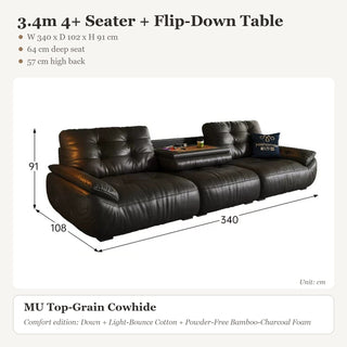3.4m 4+ Seater + Flip-Down Table