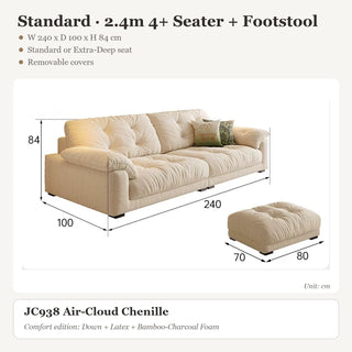 Standard · 2.4m 4+ Seater + Footstool
