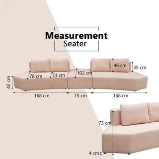 Taviel Fabric Sectional Sofa by Esteller (Pet Friendly & Easy Clean)