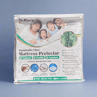 Dr. Maxis Breathable Fibre Waterproof Mattress Protector (Fitted)