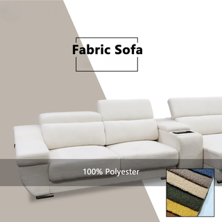 Dalric Fabric Adjustable Headrest Slider Sofa by Esteller (Pet Friendly & Easy Clean)