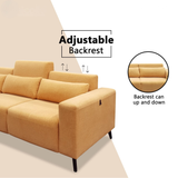 Shoalis Fabric Adjustable Legrest & Backrest Sofa by Esteller (Pet Friendly & Easy Clean)