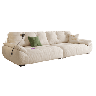 Mochi Chenille Fabric Sofa by Esteller (Water Repellent, USB Charger)