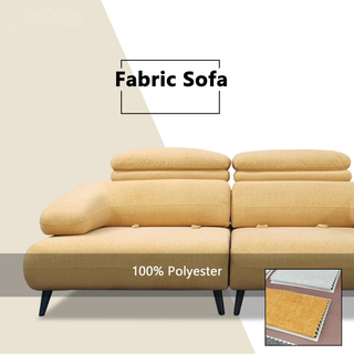 Myric Fabric Adjustable Backrest & Headrest Sofa by Esteller (Pet Friendly & Easy Clean)
