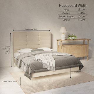 Kaelen Fabric Drawer Bed Frame (Water Repellent & Pet Friendly) By Esteller