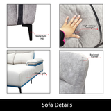 Amby Fabric L-Shaped Sofa by Esteller (Pet Friendly & Easy Clean)