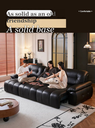 Amala Genuine Leather Sofa Bed, view 7