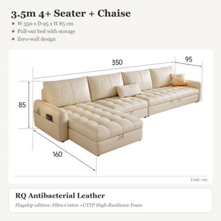 3.5m 4+ Seater + Chaise