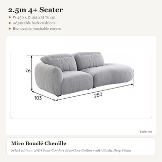 2.5m 4+ Seater