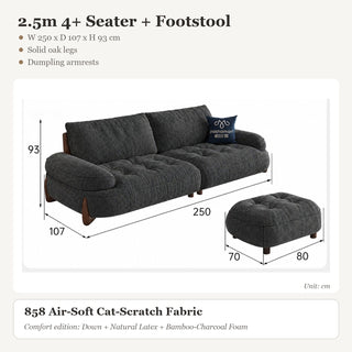 2.5m 4+ Seater + Footstool