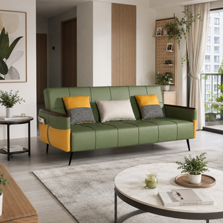 Corlira Faux Leather Sofa Bed