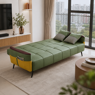 Corlira Faux Leather Sofa Bed