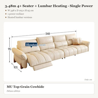 3.48m 4+ Seater + Lumbar Heating · Single Power